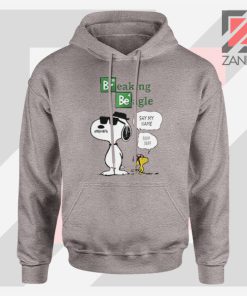 Funny Snoopy Say My Name Grey Hoodie