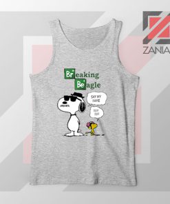 Funny Snoopy Say My Name Grey Tank Top