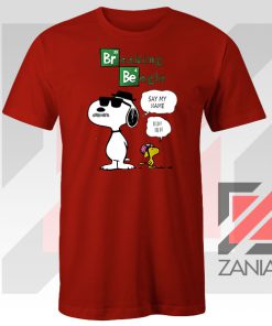 Funny Snoopy Say My Name Red Tshirt