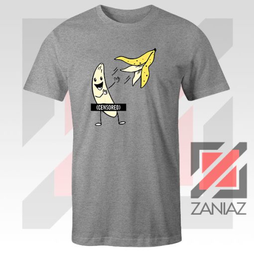 Get More Censored Banana Graphic Grey Tee