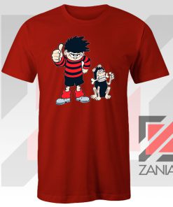 Gnasher Dennis The Menace Red Tshirt