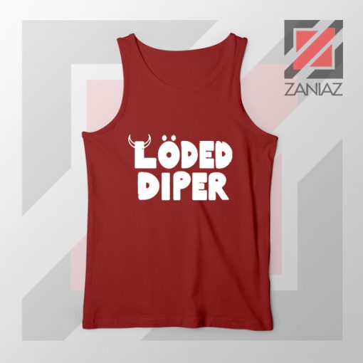 Loded Diper Music Group Red Tank Top