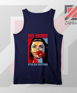 No More Stolen Sisters Art Navy Blue Tank Top