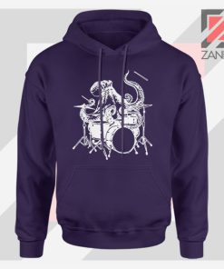 Octopus Drummer Navy Blue Hoodie