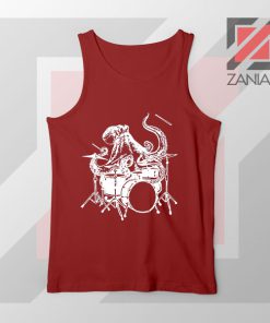 Octopus Drummer Red Tank Top