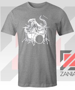 Octopus Drummer Sport Grey Tshirt