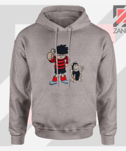 Save Gnasher Cartoon Design Grey Hoodie