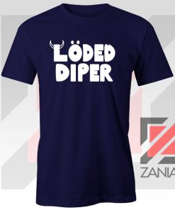 Save Loded Diper Music Logo Navy Tshirt