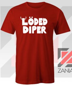 Save Loded Diper Music Logo Red Tshirt