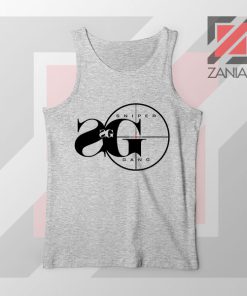 Sniper Gang Music Design Grey Tank Top