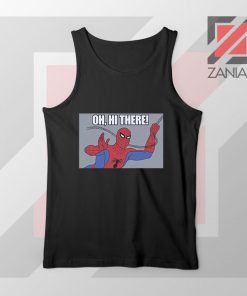 Spider Man Superhero Swinging Black Tank Top