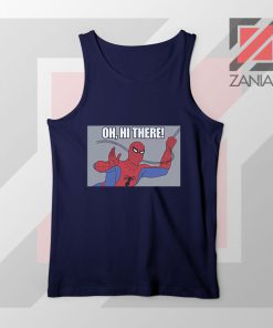 Spider Man Superhero Swinging Navy Tank Top