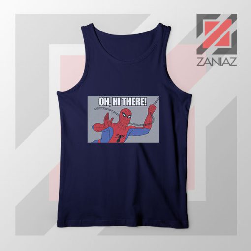 Spider Man Superhero Swinging Navy Tank Top