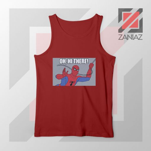 Spider Man Superhero Swinging Red Tank Top