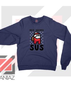 Sus Father Christmas Parody Navy Blue Sweater