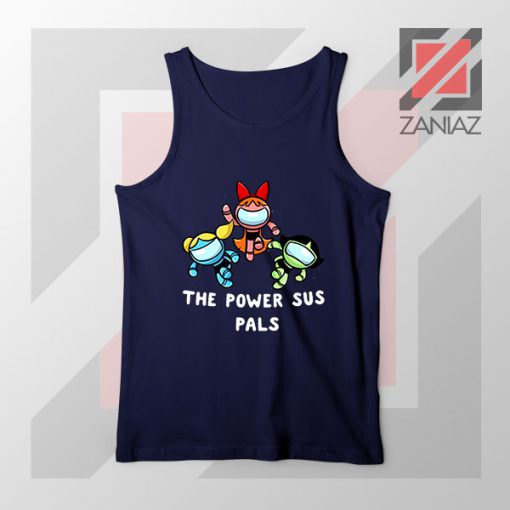 The Power Sus Girls Parody Navy Tank Top