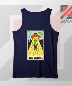 The Visitor Tarot Card Navy Blue Tank Top