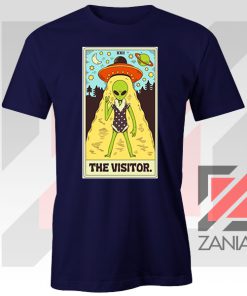 The Visitor Tarot Card Navy Blue Tee