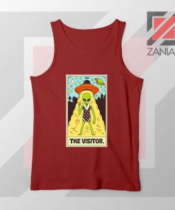 The Visitor Tarot Card Red Tank Top