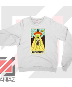 The Visitor Tarot Card White Sweater