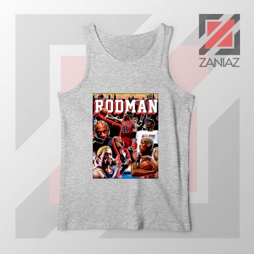 The Worm NBA Player Sport Grey Tank Top