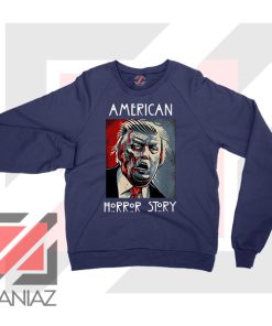 Trump Horror Story Navy Blue Sweater