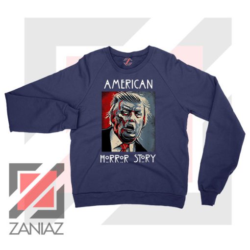 Trump Horror Story Navy Blue Sweater