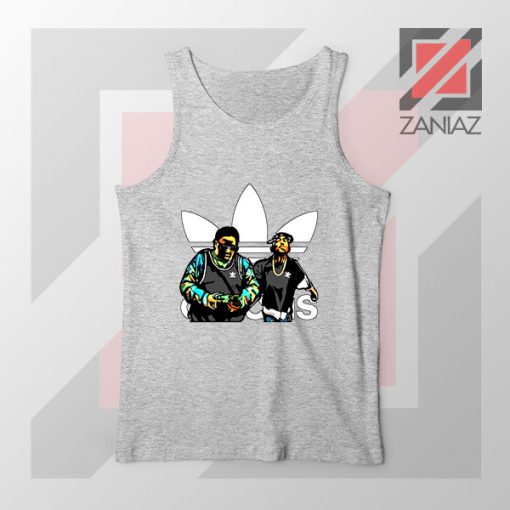 Tupac Biggie Logo Parody Grey Tank Top