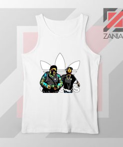 Tupac Biggie Logo Parody White Tank Top