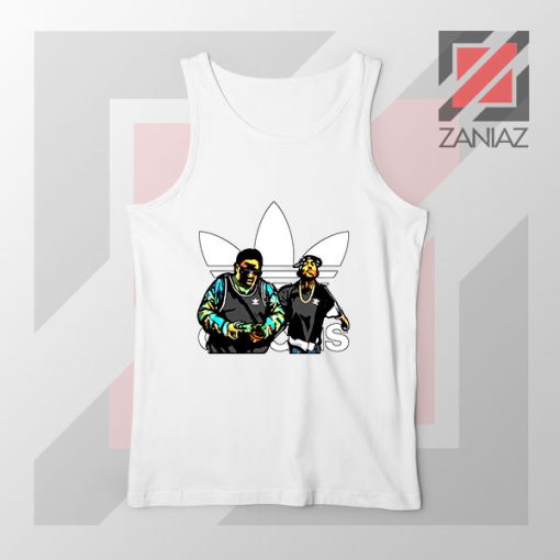 Tupac Biggie Logo Parody White Tank Top