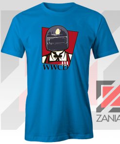 War KFC Chicken Parody Blue Tee