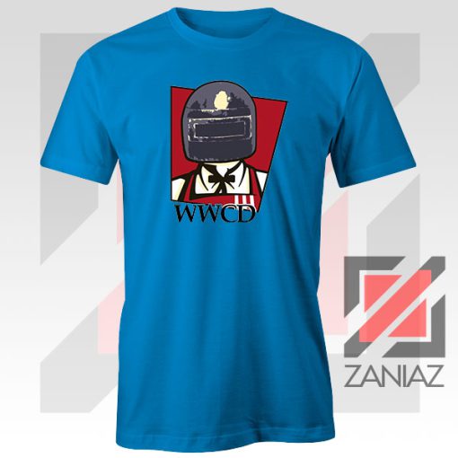 War KFC Chicken Parody Blue Tee