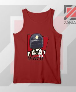 War KFC Chicken Parody Red Tank Top