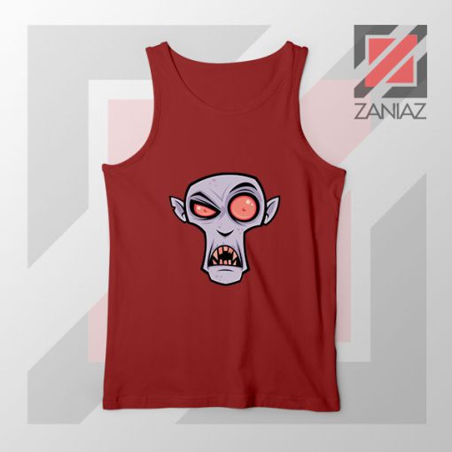 Count Dracula Ghotic Halloween Red Tank Top