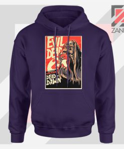 Evil Dead 2 Skeleton Horror Navy Blue Hoodie