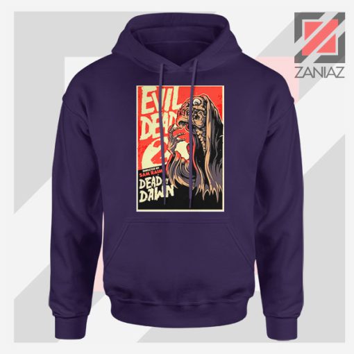 Evil Dead 2 Skeleton Horror Navy Blue Hoodie