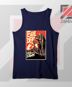 Evil Dead 2 Skeleton Horror Navy Blue Tank Top