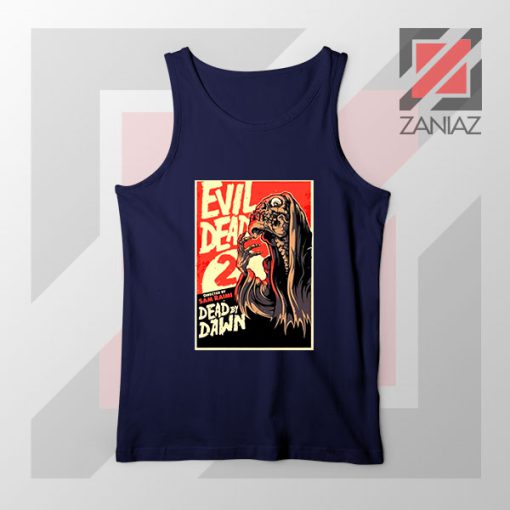 Evil Dead 2 Skeleton Horror Navy Blue Tank Top