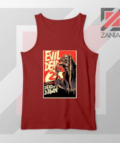 Evil Dead 2 Skeleton Horror Red Tank Top