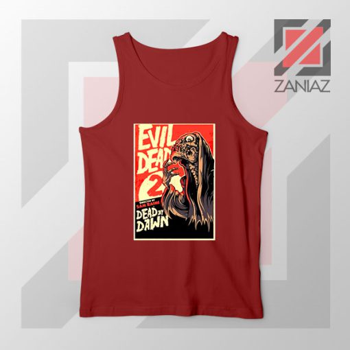 Evil Dead 2 Skeleton Horror Red Tank Top