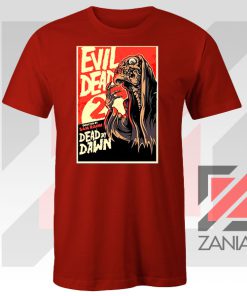 Evil Dead 2 Skeleton Horror Red Tee