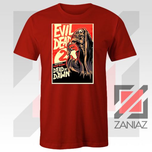 Evil Dead 2 Skeleton Horror Red Tee