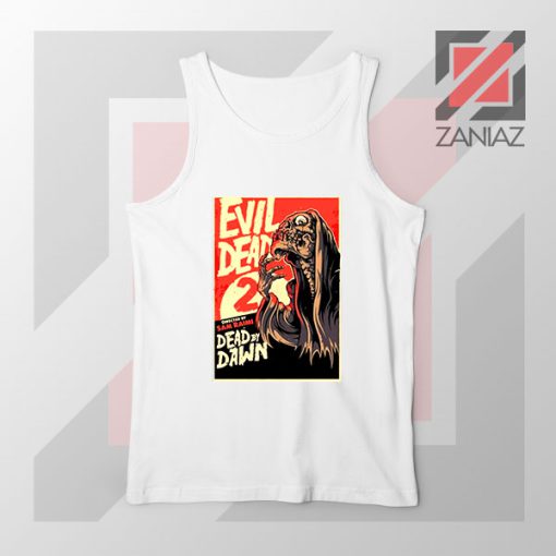 Evil Dead 2 Skeleton Horror White Tank Top