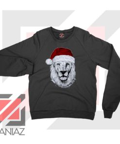 Father Christmas Lion Black Sweatshirt