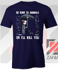 John Wick Be Kind To Animals Navy Tshirt