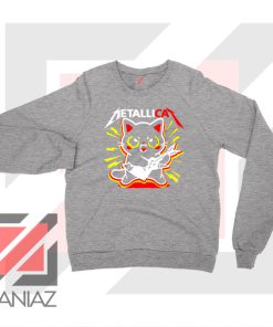 Metallicat Animal Band Sport Grey Sweater