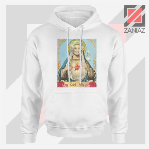 Saint Dolly Parton Graphic White Hoodie