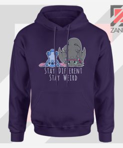 Stay Weird Lilo And Stitch Navy Blue Hoodie