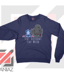 Stay Weird Lilo And Stitch Navy Blue Sweatshirt