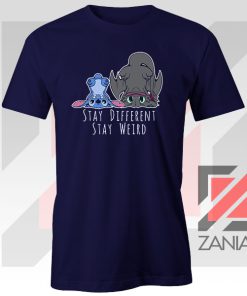 Stay Weird Lilo And Stitch Navy Blue Tee